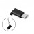Adaptor Type-C / Micro USB tip Brelock. NEGRU