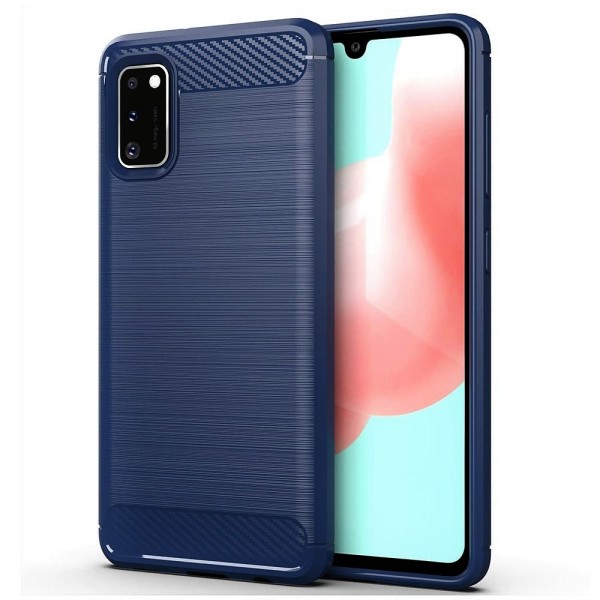 Husa TPU Carbon Forcell Slim Armor Culoare BLUE NAVY. Samsung A41