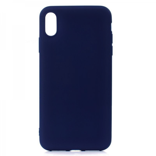 Husa de Silicon Ultra Thin Soft TPU Culoare Mata. BLUE NAVY iPhone XR