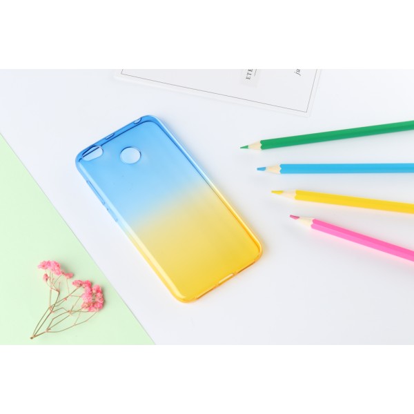 Husa de Silicon Slim TPU Gradient Color. ALBASTRU-GALBEN Xiaomi Mi4s