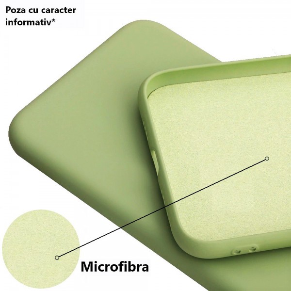 Husa de Protectie Liquid Silicon TPU cu Interior din Microfibra Green. iPhone 12 Pro Max