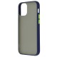 Husa iPhone 11 Pro Max Techsuit Chroma Butoane Colorate Si Margine Albastru Inchis